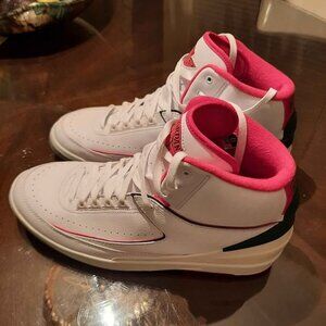 Nike Air Jordan 2 - Retro Italy - White Fire Red Sail - Leather _ NWOT